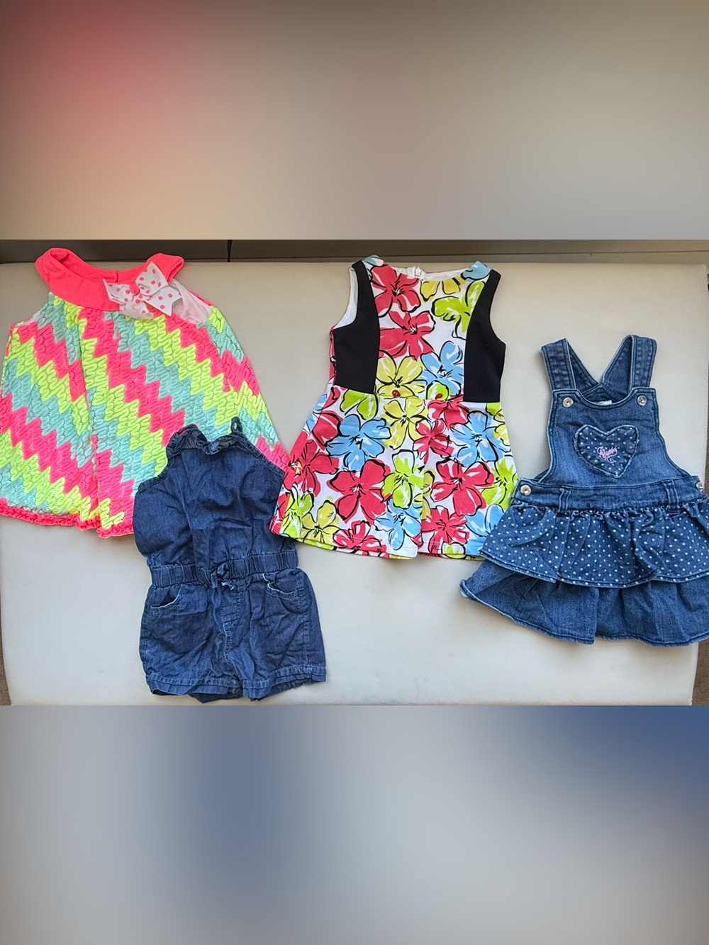 Bundle of baby dresses size 2T. Multiple brands